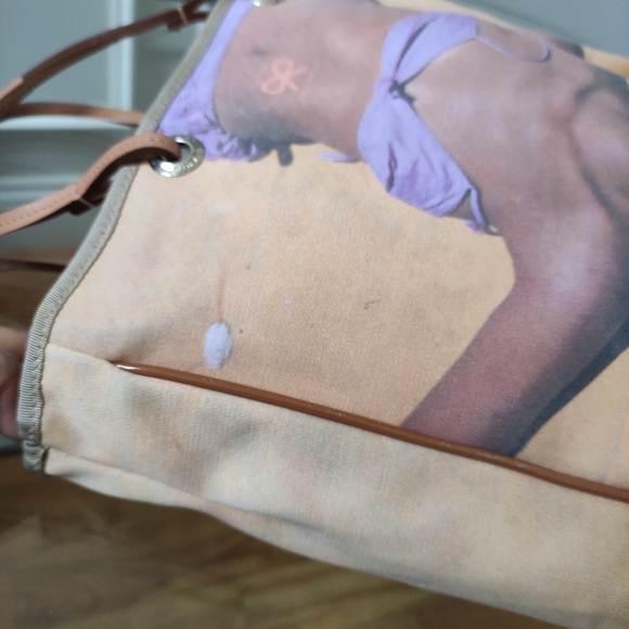 Vintage Anya Hindmarch printed Tote Bag 11x11x3.5" - Picture 9 of 16